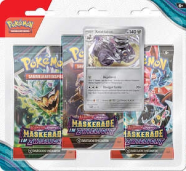 PokemonMaskerade im Zwielicht 3-Pack Blister Knattatox